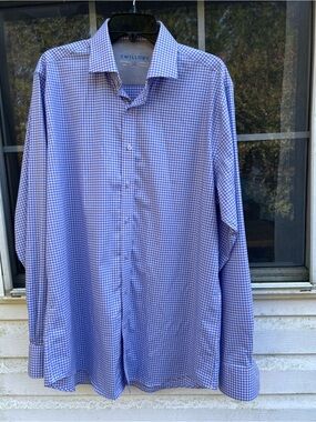 Twillory Men's Light Blue Gingham Button-Down Shirt
